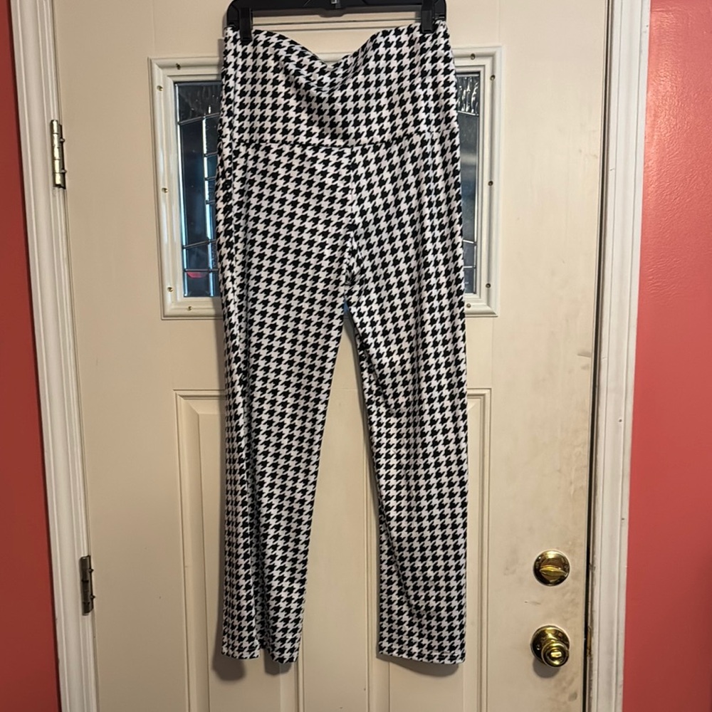 Black and White Houndstooth Women's Jumpsuit
